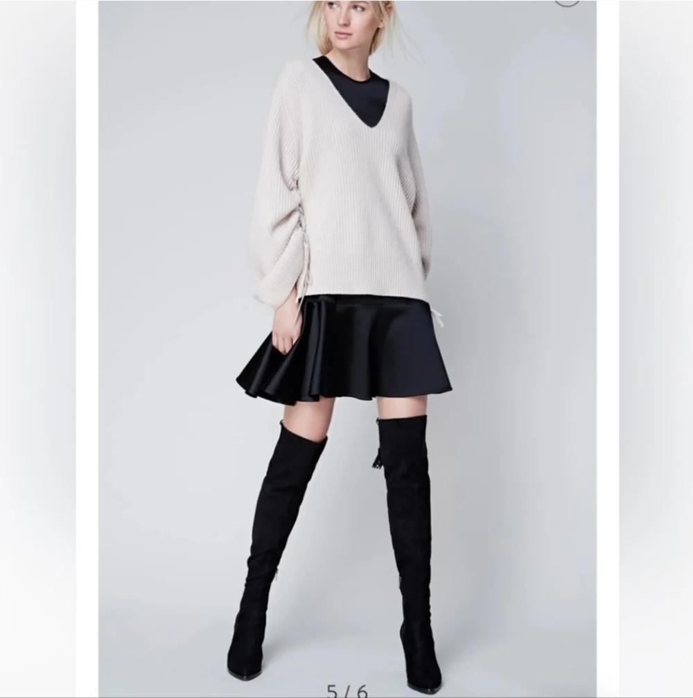 NWT Marc Fisher Octavie Black Suede Over The Knee Boots Block Heel Sz 7